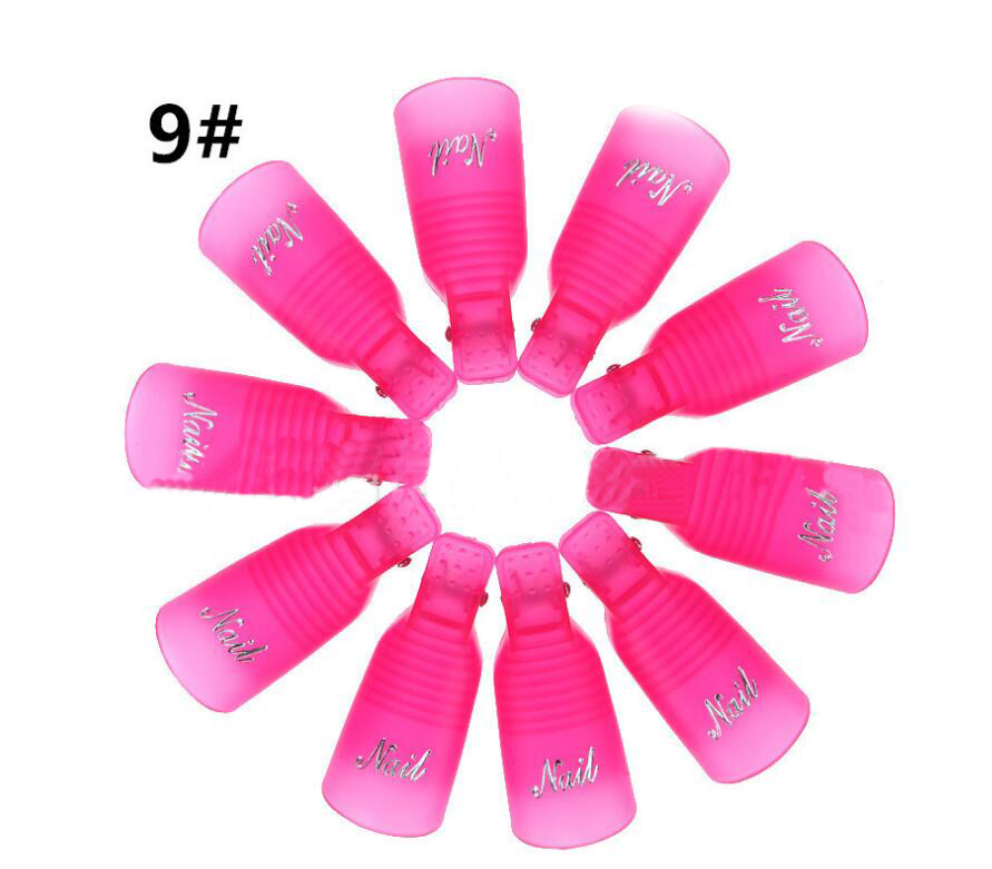 Gel Nail Polish Remover Clips, 10-Piece Set