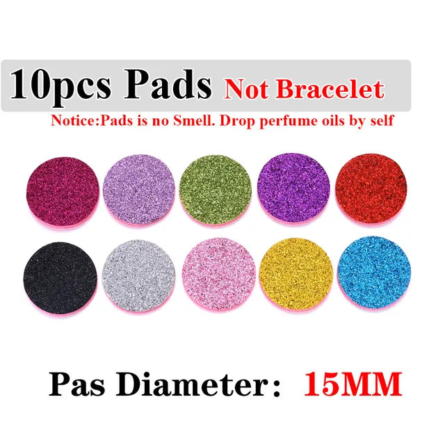 Stainless Steel Scent Diffuser Bracelet & Refill Pads