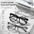 3Pcs Unisex Square Frame Bluelight Glasses - Blue Light Blocking Lenses, Face-Flattering Optical Frames, Stylish Trendy Eyewear, Women'S Fashion Accessory, Square Frame Eyeglasses
