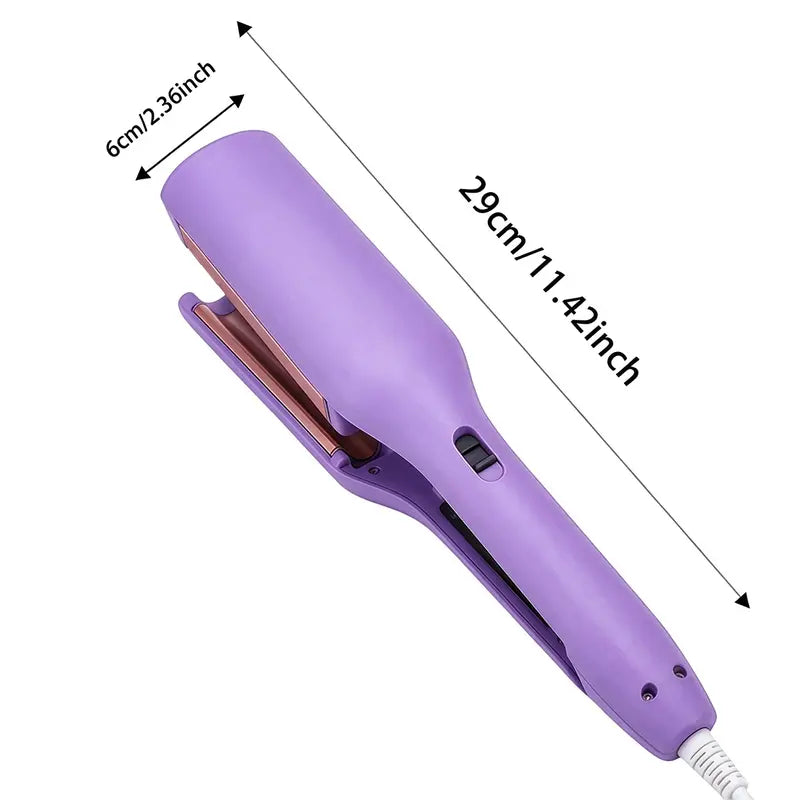 32Mm Beach Wave Curling Iron - Ionic Hair Tool with Dual-Voltage Design, Negative-Ion Ceramic Coating, Lightweight Portable Build for Travel, Reduces Frizz and Damage, Curling Irons