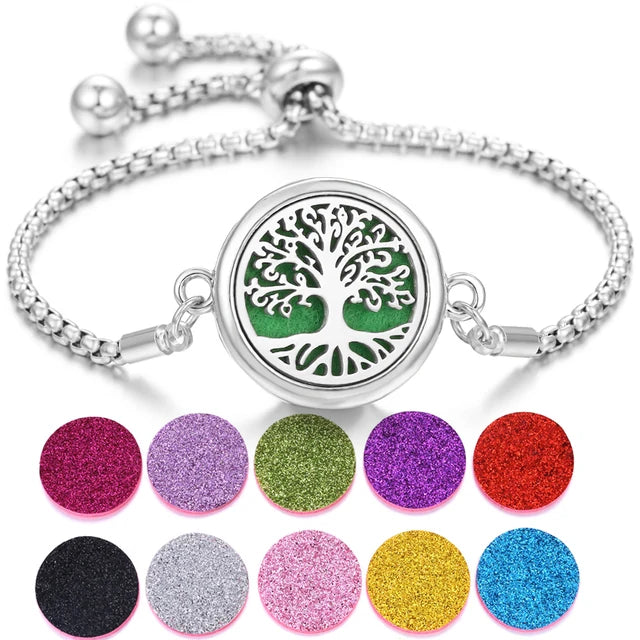 Stainless Steel Scent Diffuser Bracelet & Refill Pads