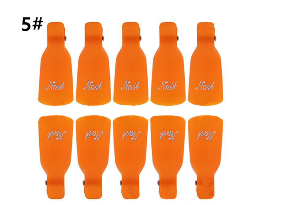 Gel Nail Polish Remover Clips, 10-Piece Set