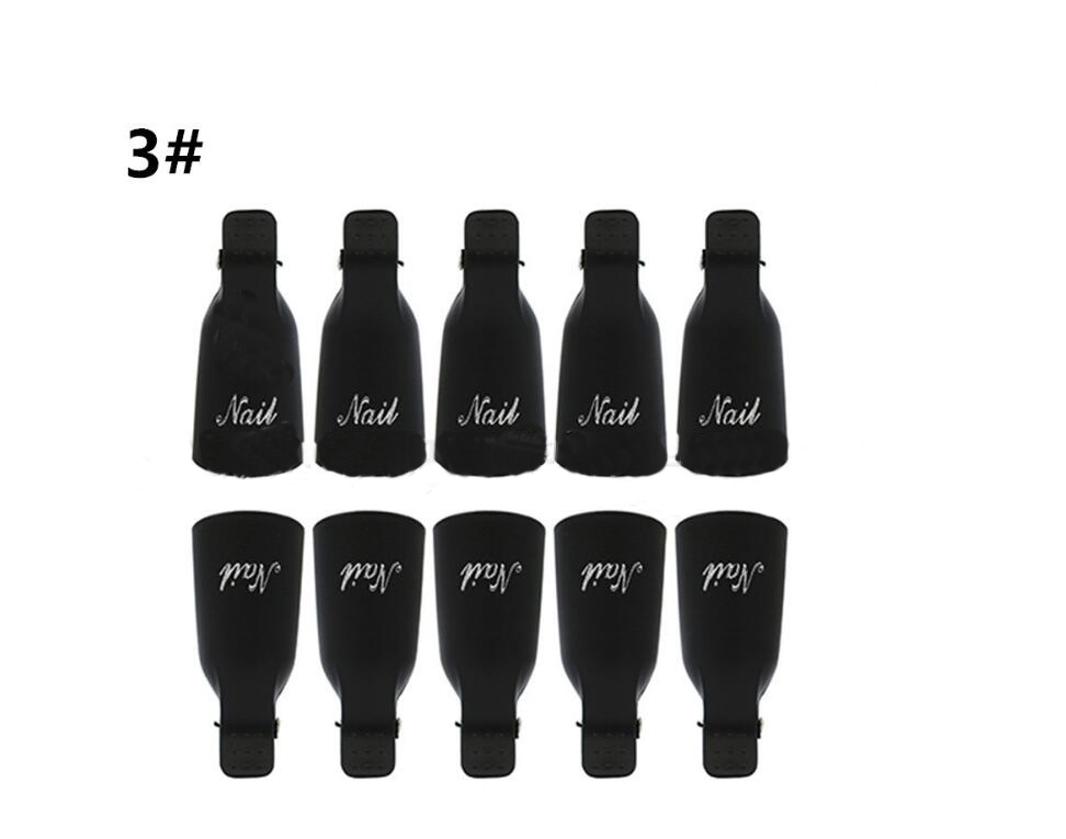 Gel Nail Polish Remover Clips, 10-Piece Set