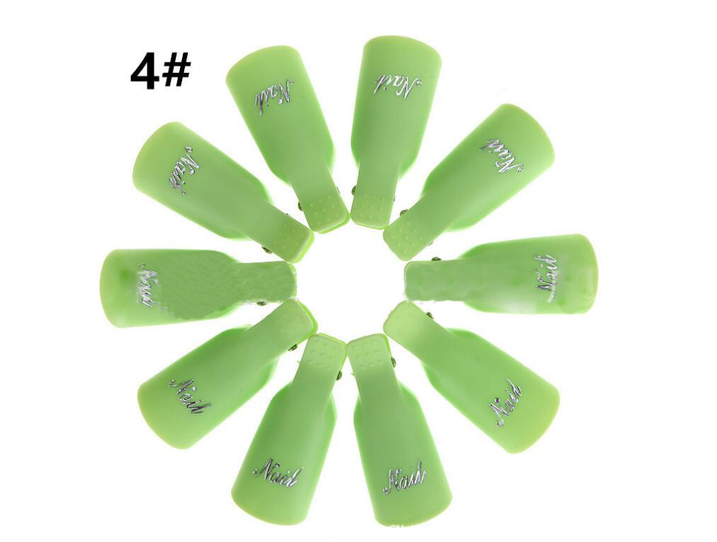 Gel Nail Polish Remover Clips, 10-Piece Set