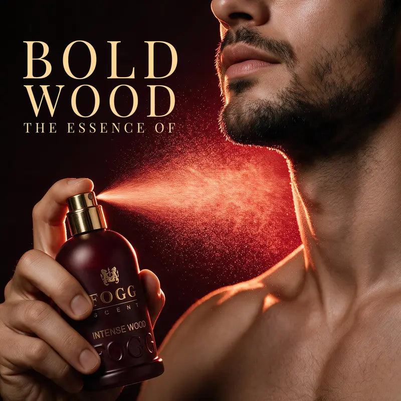 FOGG Intense Wood Eau De Parfum for Men - Cologne for Men, Woody Fragrance with Amber Accord, Long Lasting, 100Ml/3.38 Fl Oz