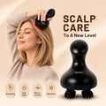 MIRATOKI Cocowave 4-In-1 Handheld Cordless Scalp Massager - Push Button Operation, Shiatsu Kneading, Vibration, Red Light Therapy, Microcurrent Care, IPX8 Waterproof, Lightweight, Daily Use for Shower, Facial & Full-Body, Adults