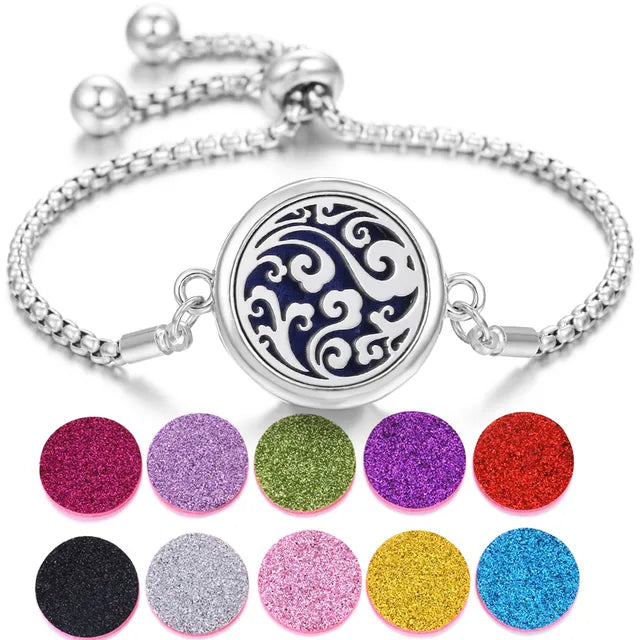 Stainless Steel Scent Diffuser Bracelet & Refill Pads