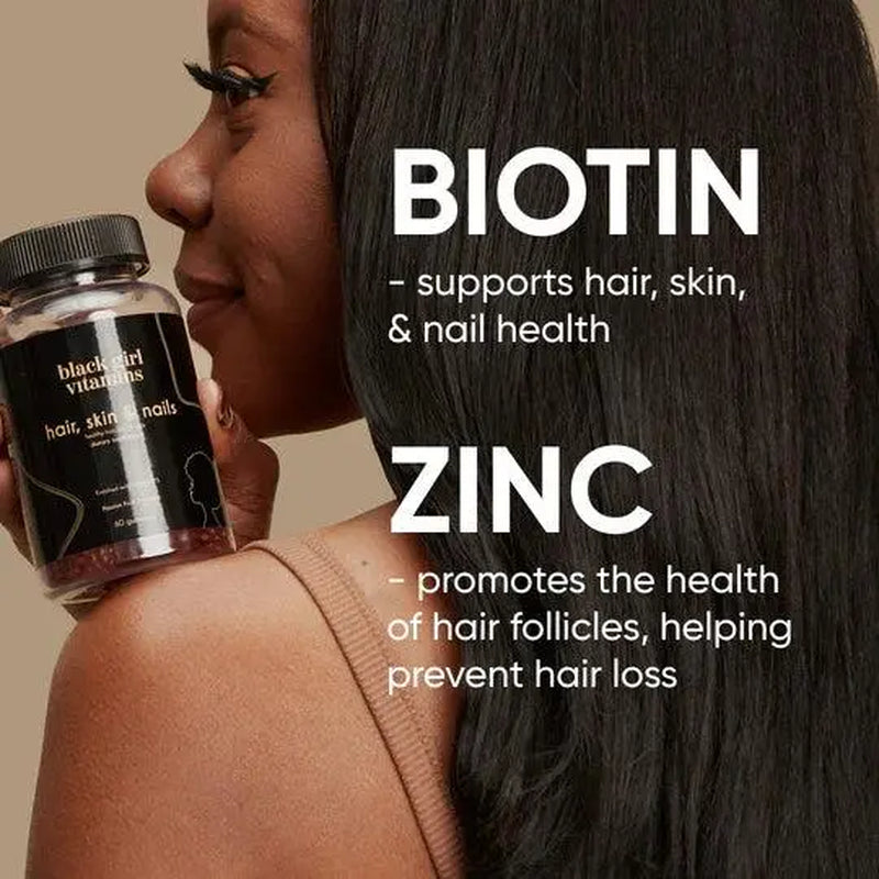 Black Girl Vitamins Beauty Bundle 3-Pack - Collagen Peptides Hair Skin & Nails D3 Supplement for Makeup Cosmetic Needs Edible Healthcare Dietary Fitness Women'S Wellness Healthy Hair Radiant Skin