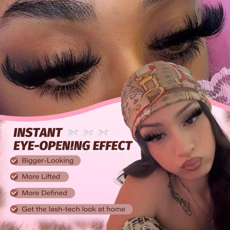 Wtvane Fluffie Lash Cluster Volume Eyelash Extensions 10-20 MM Cluster Eyelash Extensions D Curl Individual Lashes 200D Mega Volume Lash Extensions Wispy Featherlight Volumizing Wild Effect for Bombshell Look Full Glam Makeup
