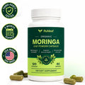 Ruhleaf Organic Moringa Capsules 1000Mg - 120 Pure Extract Capsules, 60 Servings, 2-Month Supply, 3Rd-Party Tested, Non-Gmo Vegan Superfood Supplement for Energy, Boosts Immunity, Hair & Skin