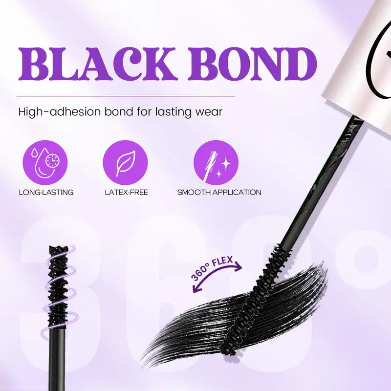 GAQQI [New Upgrade] 2-In-1 Bond & Seal Waterproof Lash Glue, Strong Hold 72H+ Latex-Free Formaldehyde-Free Adhesive for Sensitive Eyes, Cluster Individual Strip Lashes & Extensions
