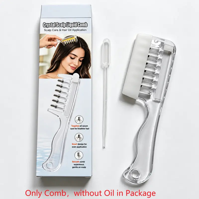 Scalp Liquid Applicator Comb, Refillable Hair Root Oil Massage Comb for Hair Care Treatment( Only Comb)