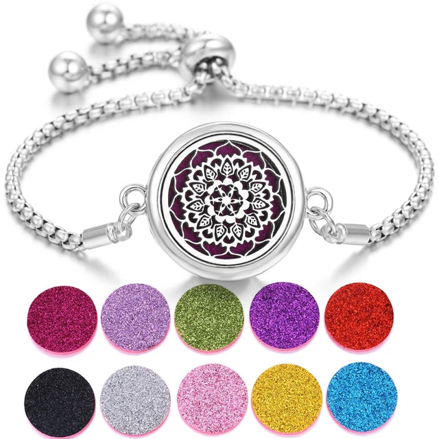 Stainless Steel Scent Diffuser Bracelet & Refill Pads