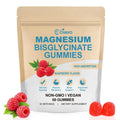 Magnesium Bisglycinate Gummies with 400Mg Magnesium Bisglycinate Chelate for Sleep – Supplements with Sea Salt, Raspberry Fruit Powder, Improve Sleep & Nervous, Relax Muscles, Strengthen Bones, Vegan, for Women & Men, 60 Gummies Healthcare Dietary