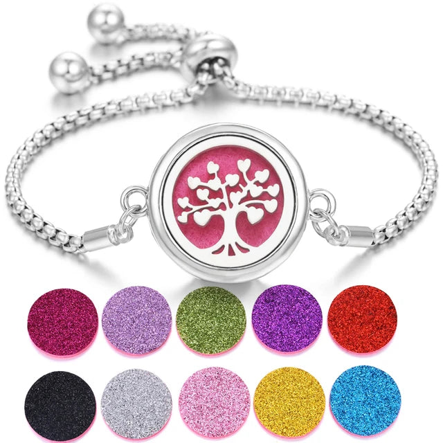 Stainless Steel Scent Diffuser Bracelet & Refill Pads