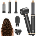 Dryhsip 5-In-1 Portable Thermal Brush Blowout Tool - 800W Hair Styler, Adjustable Temperature Electric Curler, Detachable Oval/Round Brushes, 360° Rotate Cord, Detachable Design for Volume & Smooth Styling