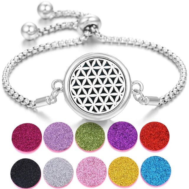 Stainless Steel Scent Diffuser Bracelet & Refill Pads