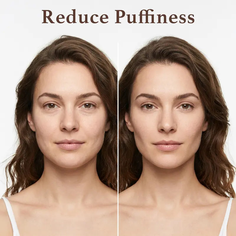 Lymphatic Contour Face Brush – Jawline & Chin Sculpting Brush for Lymphatic Drainage & Depuffing – Dry Brushing Face Massager for Face, Neck & Chin – Wooden Facial Sculpting Brush