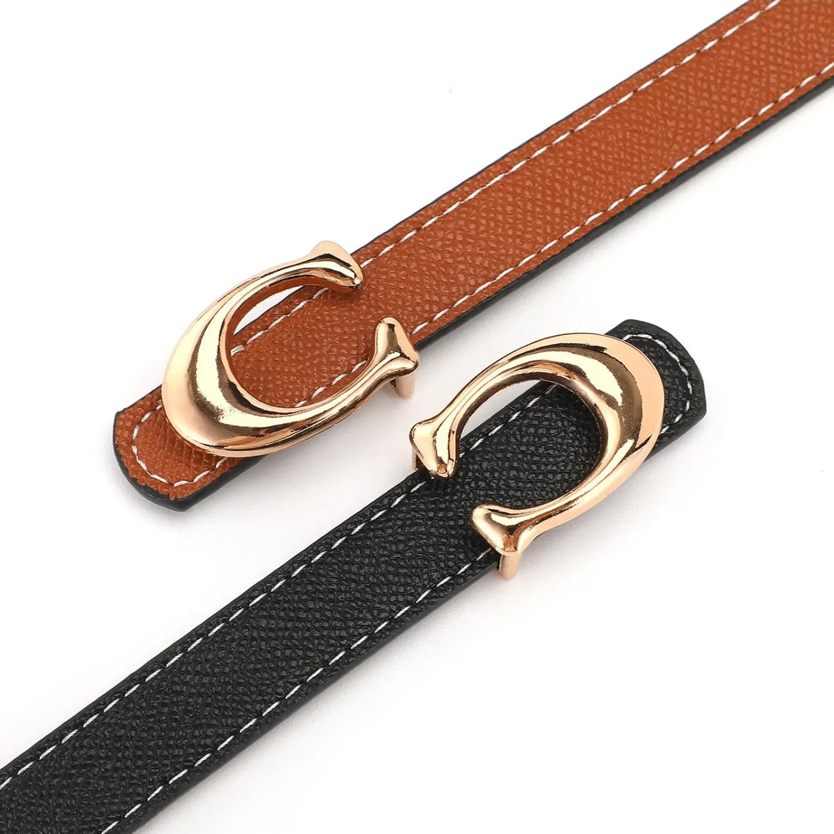 Hot Fashion Versatile Casual Belt for Women Slim Jeans Belt with C Buckle Decorative Waist Belt Trendy Everyday Essential Accessory Alloy Buckle Belt