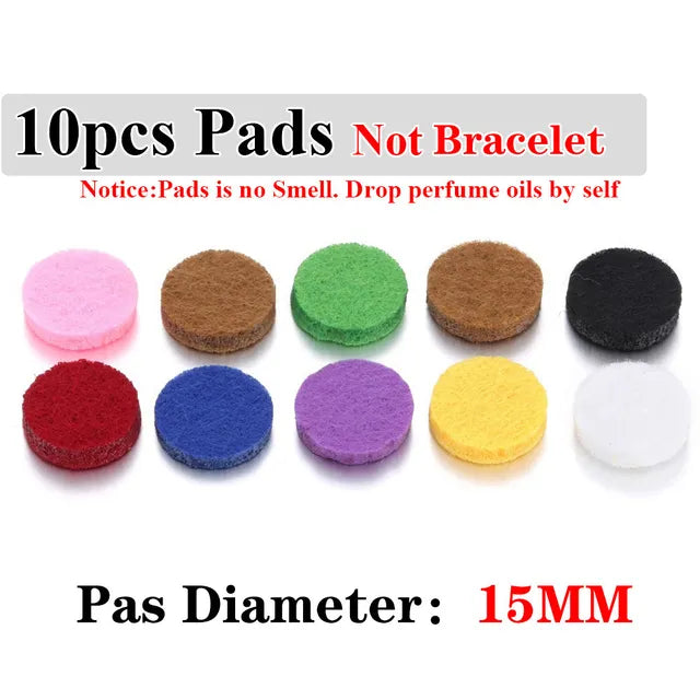 Stainless Steel Scent Diffuser Bracelet & Refill Pads