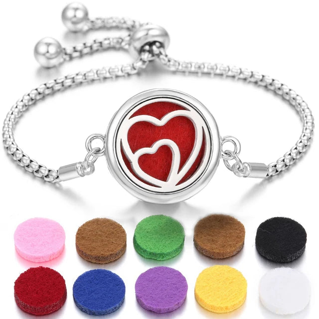 Stainless Steel Scent Diffuser Bracelet & Refill Pads