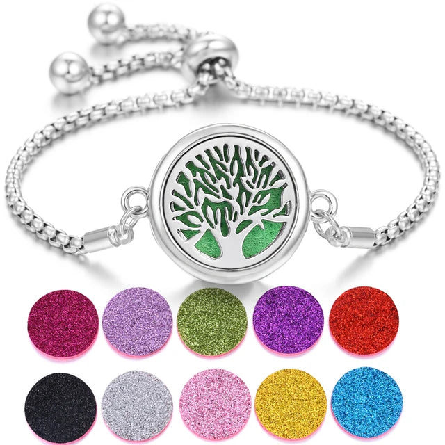 Stainless Steel Scent Diffuser Bracelet & Refill Pads