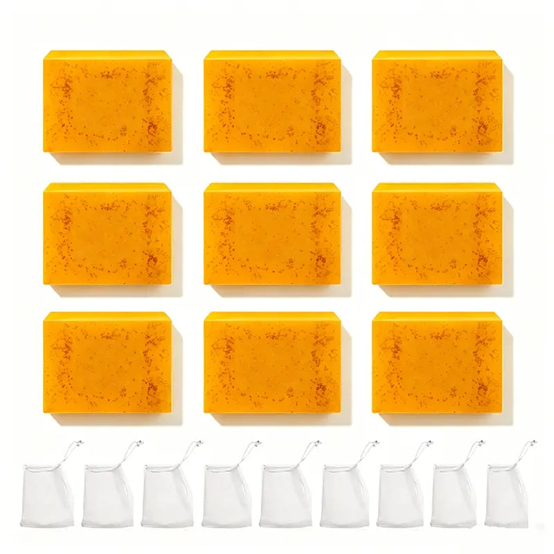 Lemon Turmeric Kojic Acid Soap 3PCS – Lemon Kojic Acid Soap Bar & Turmeric Soap Bar, Kojic Acid Soap for Facial Skincare, Radiant Comfort