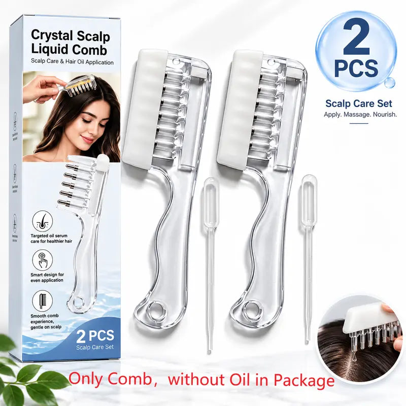 Scalp Liquid Applicator Comb, Refillable Hair Root Oil Massage Comb for Hair Care Treatment( Only Comb)