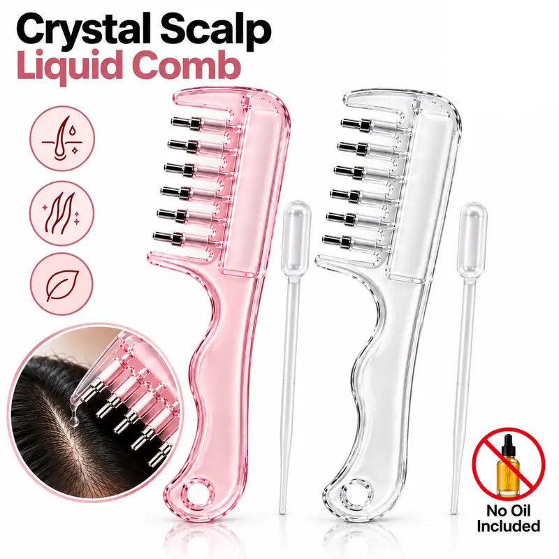 Scalp Liquid Applicator Comb, Refillable Hair Root Oil Massage Comb for Hair Care Treatment( Only Comb)