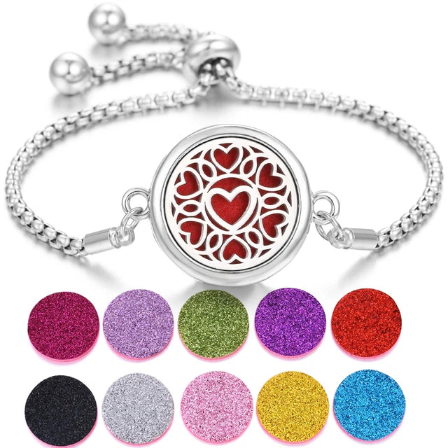 Stainless Steel Scent Diffuser Bracelet & Refill Pads