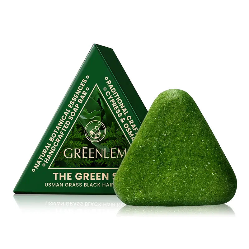 Anti-Hair Loss Solid Bar Shampoo with DHT Inhibitors (Polygonum Multiflorum, Ginseng, Tea Tree Oil, Usama Grass) - Hair Care Products for Stronger Roots, Anti-Dandruff Bath & Shower Care