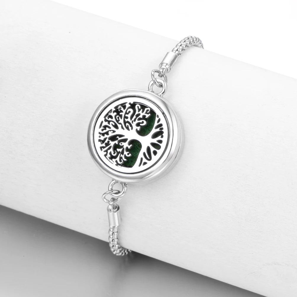 Stainless Steel Scent Diffuser Bracelet & Refill Pads