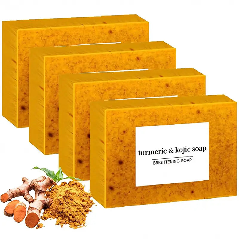 Lemon Turmeric Kojic Acid Soap 3PCS – Lemon Kojic Acid Soap Bar & Turmeric Soap Bar, Kojic Acid Soap for Facial Skincare, Radiant Comfort