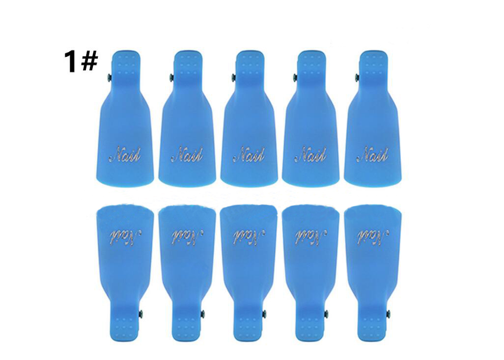 Gel Nail Polish Remover Clips, 10-Piece Set