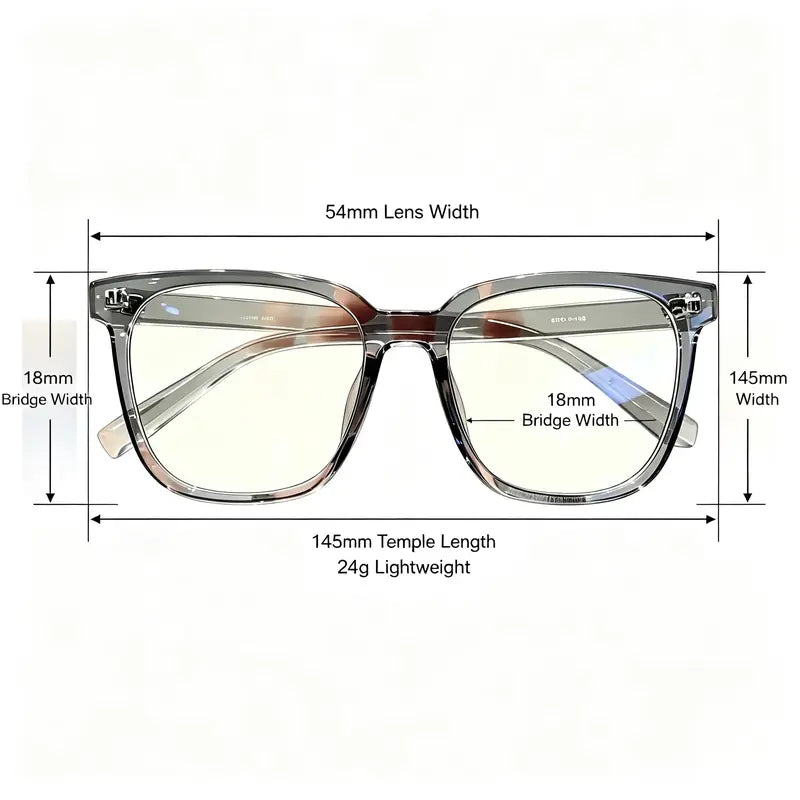 3Pcs Unisex Square Frame Bluelight Glasses - Blue Light Blocking Lenses, Face-Flattering Optical Frames, Stylish Trendy Eyewear, Women'S Fashion Accessory, Square Frame Eyeglasses