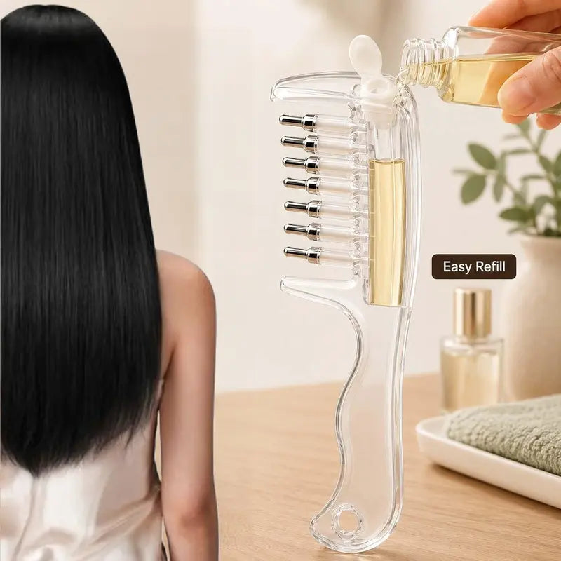 Scalp Liquid Applicator Comb, Refillable Hair Root Oil Massage Comb for Hair Care Treatment( Only Comb)