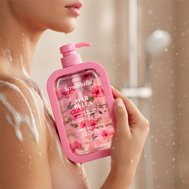 Scentabella Marbella Hand Soap & Body Wash Set | Scented Hand Wash 10 Fl Oz & Luxury Body Wash 16.9 Fl Oz