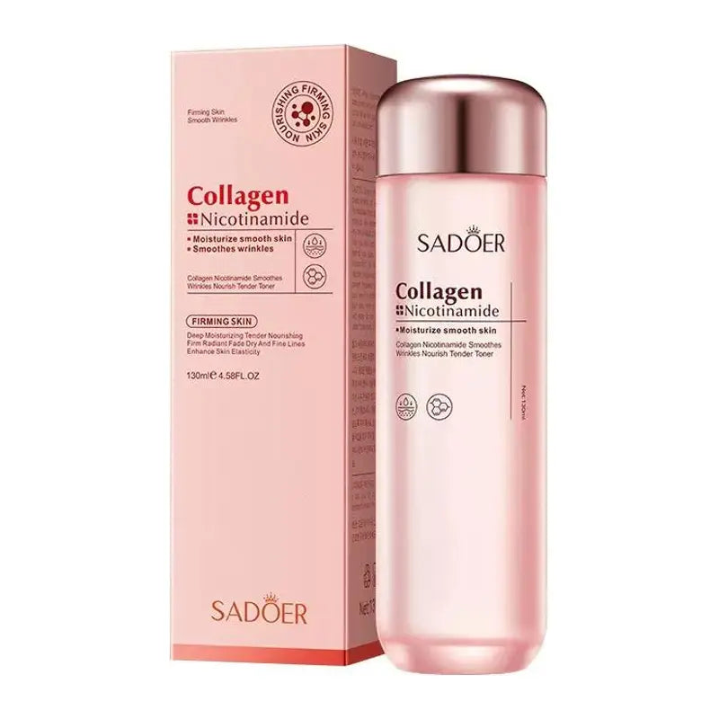 Korean Collagen Toner with Niacinamide 5.07 Fl Oz – Anti-Aging Facial Essence for Wrinkle Care, Fine Lines & Pore Minimizing – Hydrating Nourishing Face Mist for Dry Mature Skin, Daily K-Beauty Skincare Routine