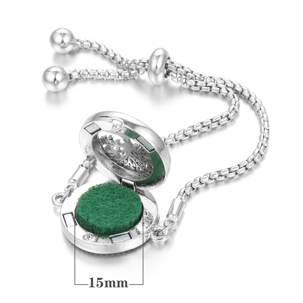 Stainless Steel Scent Diffuser Bracelet & Refill Pads