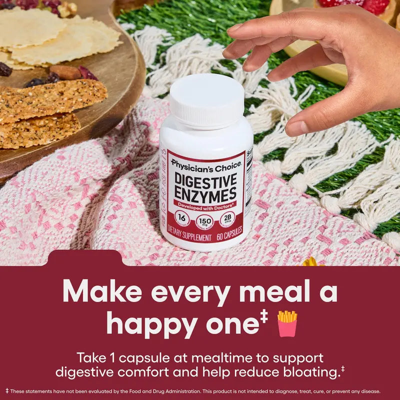[Livestream Exclusive] Digestive Enzymes by Physician'S Choice - Bloating & Mealtime Discomfort Support with Probiotics + Prebiotics for Gut Health