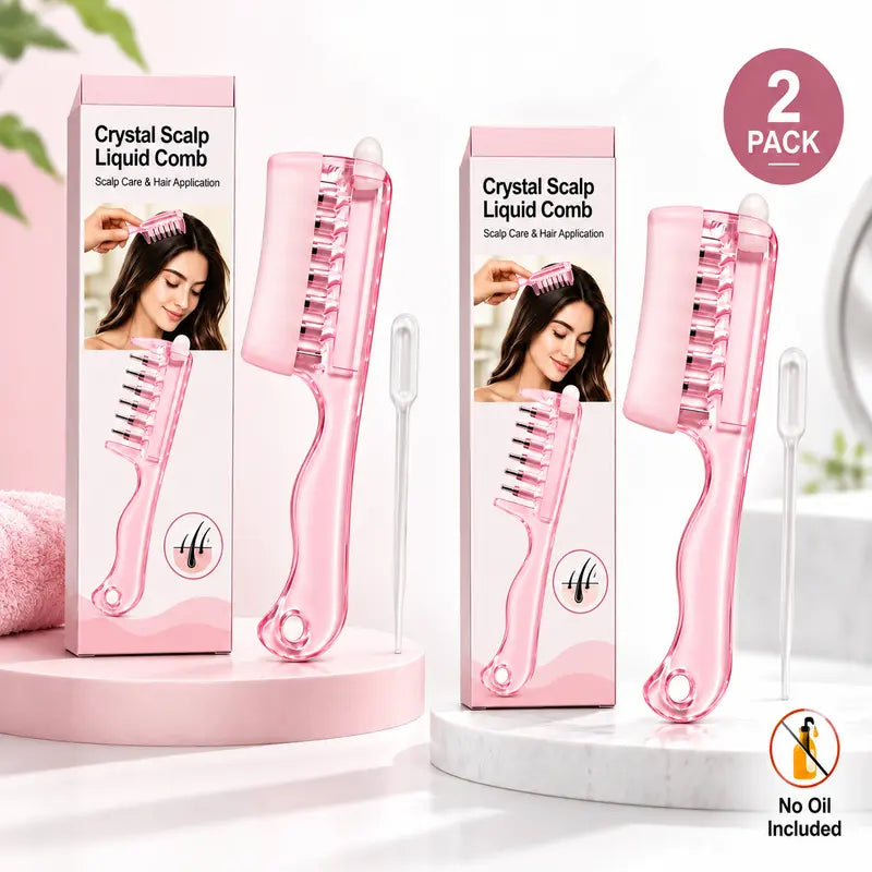 Scalp Liquid Applicator Comb, Refillable Hair Root Oil Massage Comb for Hair Care Treatment( Only Comb)