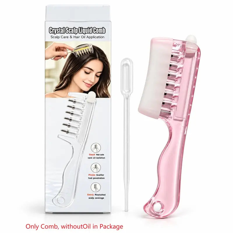 Scalp Liquid Applicator Comb, Refillable Hair Root Oil Massage Comb for Hair Care Treatment( Only Comb)