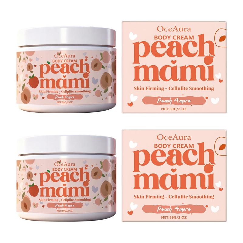 Peach Mami Firming Body Cream Moisturizer with Caffeine and Hyaluronic Acid, Bodycare Skin Firming, Nourishment for All Skin Types, Body Care Moisturizing Hydrating Care for All Skin Types