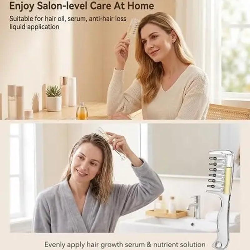 Scalp Liquid Applicator Comb, Refillable Hair Root Oil Massage Comb for Hair Care Treatment( Only Comb)