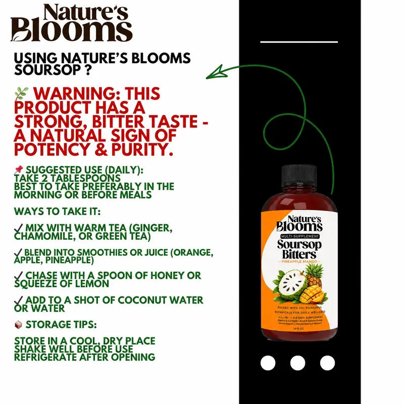 Nature'S Blooms: Black Seed Bitters and Pineapple Mango Bundle Herbal Supplements Antioxidant Rich Supplement